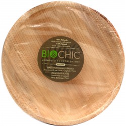 Biochic piatto tondo in foglia di palma cm.25 pz.6