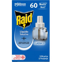 Raid Liquido Elettrico Ricarica, 60 Notti, Classica, 36 ml