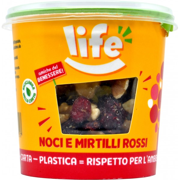 Life noci e mirtilli rossi bicchiere gr.100