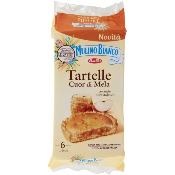 Mulino Bianco Tartelle Cuor di Mela Merenda con Mele 100% Italiane 6 pezzi 288g