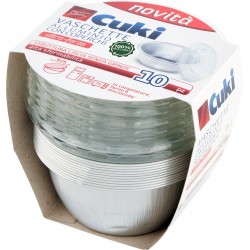 Cuki Conserva e Cuoce Vaschette Alluminio con Coperchi 8 cm 10 pz