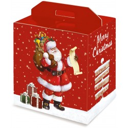 Scatola da regalo cm30,5x22,5x35 babbo natale