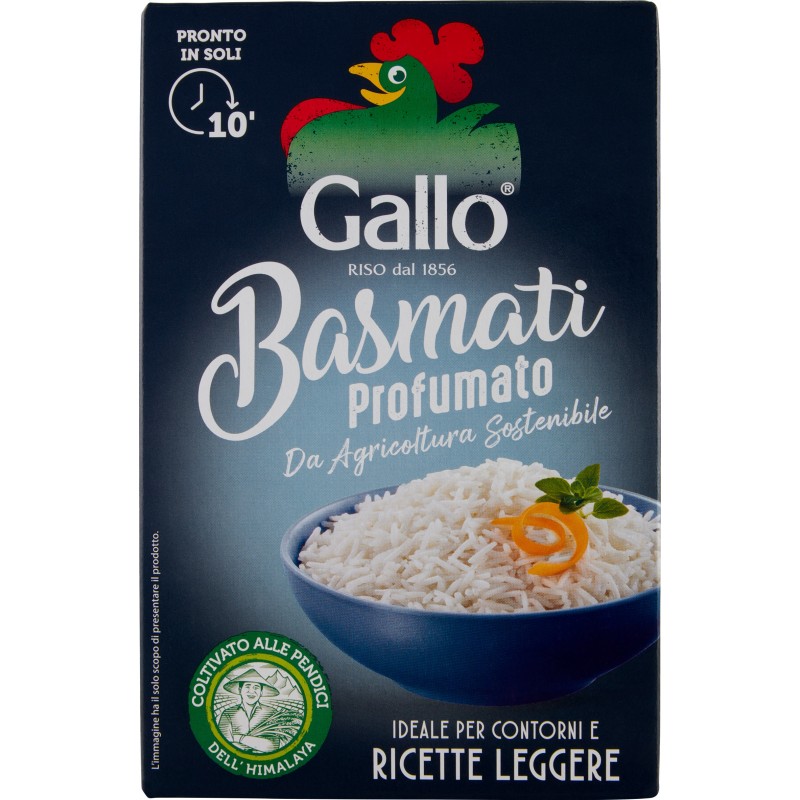 Gallo Riso Basmati Profumato da Agricoltura Sostenibile 500 g