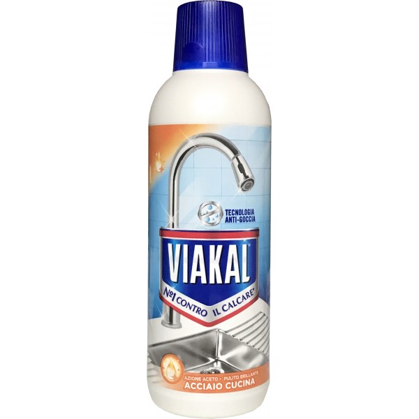 Viakal Detersivo Anticalcare Acciaio Cucina Liquido 470 ml