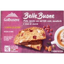 Galbusera BelleBuone Fette spesse con mirtilli rossi, mandorle e semi di zucca 5 x 40 g