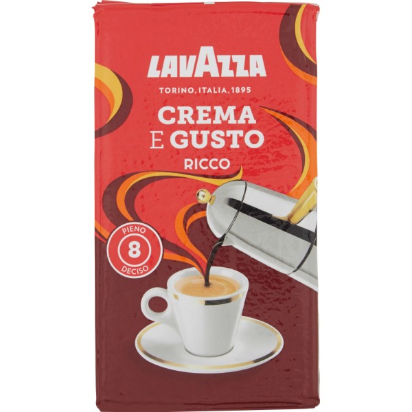 Lavazza Crema E Gusto Ricco Caffè Macinato Pacchetto gr. 250