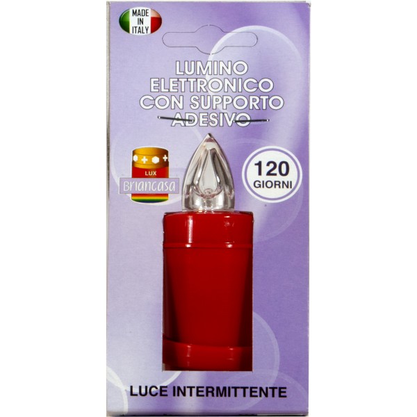 lumino elettrico rosso c/adesivo 120 gg