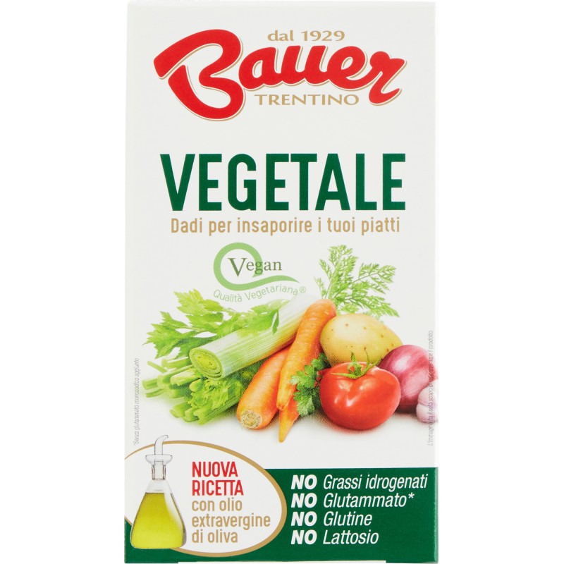 Bauer Vegetale Dadi per insaporire i tuoi piatti 6 x 10 gr. senza glutammato