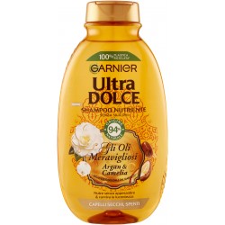 Garnier Ultra Dolce Shampoo Meraviglioso all'olio d'argan e di camelia per capelli secchi, 250 ml