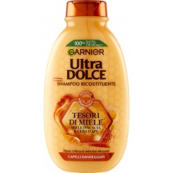 Garnier Ultra Dolce Shampoo Tesori di Miele, con Pappa Reale e Miele per capelli fragili, 250 ml