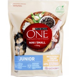 PURINA ONE Mini/Small Junior Ricco in Pollo con Riso 800g