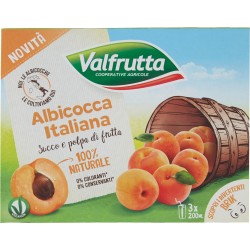 Valfrutta Albicocca Italiana Succo e polpa di frutta 3 x 200 ml