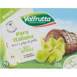 Valfrutta Pera Italiana Succo e polpa di frutta 3 x 200 ml
