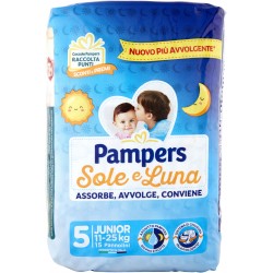 Pampers Sole e Luna 5 Junior 11-25 kg pz.15