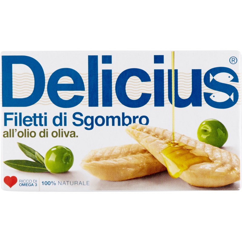 Delicius filetti di sgombro all'olio di oliva 125 g