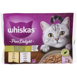 Whiskas Pure Delight Menù Assortito in gelatina con pollo, con salmone 4 x 85 g