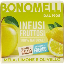 Bonomelli Infusi Fruttosi 100% Naturali Mela, Limone e Olivello 12 Filtri 24 g