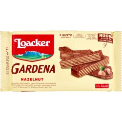 Loacker Wafer Gardena Hazelnut wafers con crema alla nocciola ricoperti di cioccolato al latte 136 g
