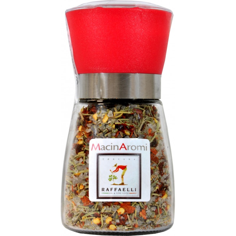 Macina spezie Calcetto in faggio laccato rosso - Shop