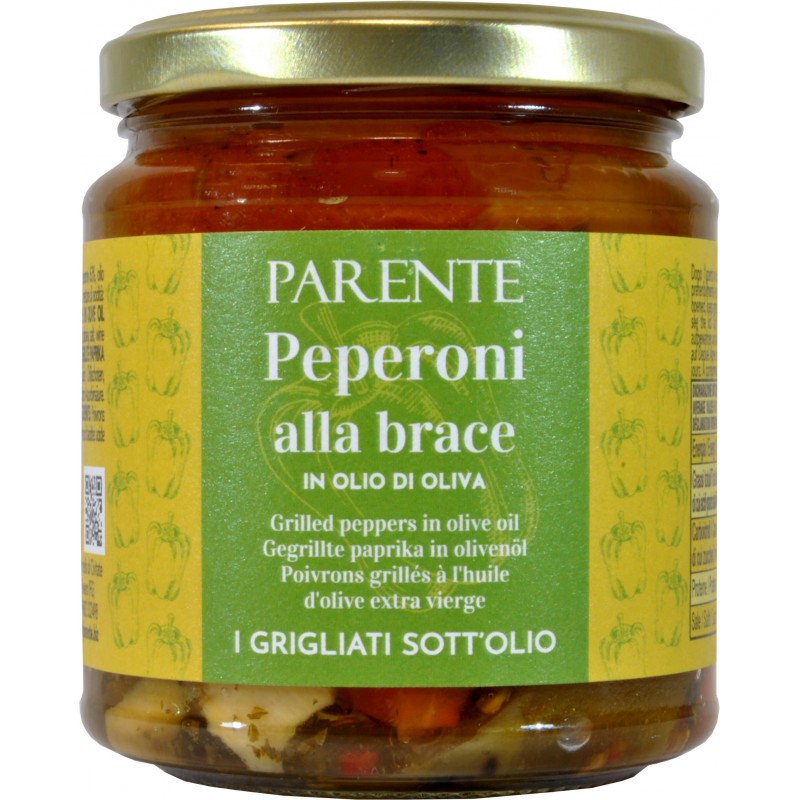 Parente peperoni alla brace in olio di oliva gr.280 Parente peperoni alla brace in olio di oliva gr.280