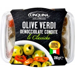 Cinquina olive verdi denocciolate condite gr.250