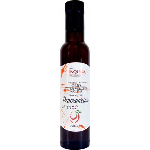 Cinquina olio oliva con peperoncino ml.250 Cinquina olio oliva con peperoncino ml.250