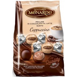 Monardo praline cioccolato al latte gusto cappuccino busta gr.100