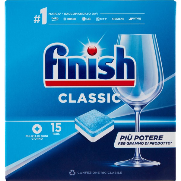 Finish Classic Regular pastiglie lavastoviglie 15 lavaggi 202,5 g