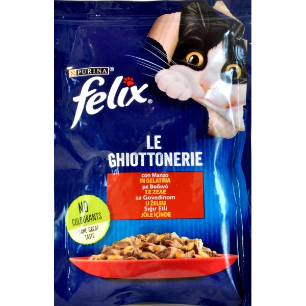 Felix ghiottonerie manzo gelatina gr.85 Felix ghiottonerie manzo gelatina gr.85