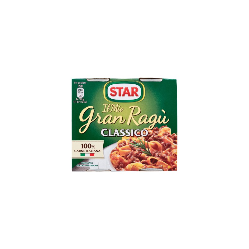 Gran ragu Star classico gr.180 x2 Gran ragu Star classico gr.180 x2