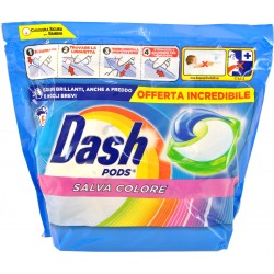 Dash Pods Detersivo Lavatrice In Capsule, Classico, 55 Lavaggi 1072,5 G 