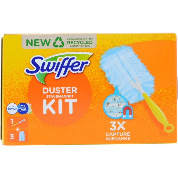 Swiffer starter kit + 3 piumini profumati Swiffer starter kit + 3 piumini profumati