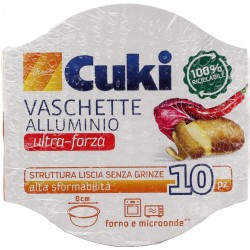 Cuki Cuoce Vaschette Alluminio diam.cm.8 pz.10 1 porzione