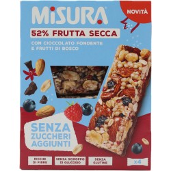 Misura barrette ai Frutti di Bosco Senza Zuccheri Aggiunti pz.4 da gr.30