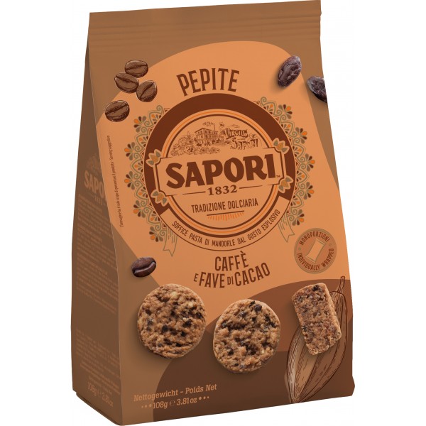 Sapori pepite al caffe' e fave di cacao gr.108