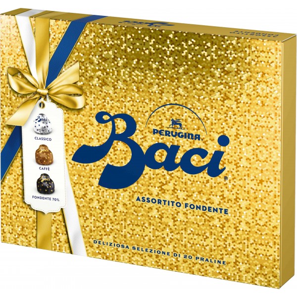 Perugina baci scatola natale assortito fondente gr.250