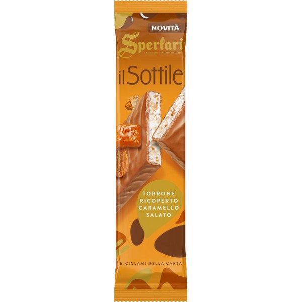 Sperlari il Sottile Torrone Ricoperto Caramello Salato 110 g