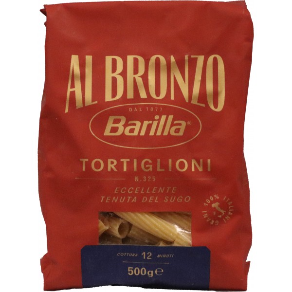 Barilla Al Bronzo Pasta Tortiglioni 500g