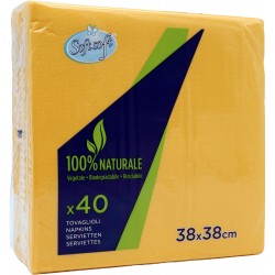 100 Tovaglioli Cocktail Smerlati Arancione Chiaro, 2 Strati 12,7x12,7cm, Per Feste Matrimoni