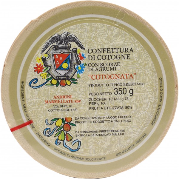 Andrini confettura di mele cotogne gr.350 Andrini confettura di mele cotogne gr.350