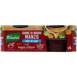 Knorr Cuore di Brodo Manzo -25% di Sale^ 4 x 28 g