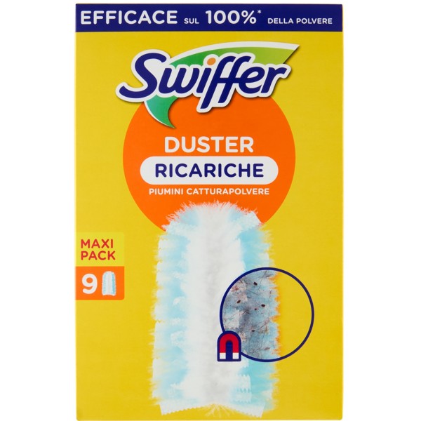 Swiffer Duster Cattura Polvere - Ricarica 9 Piumini per spolverare