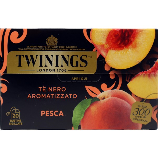 Twinings the nero aromatizzato alla pesca x20 filtri