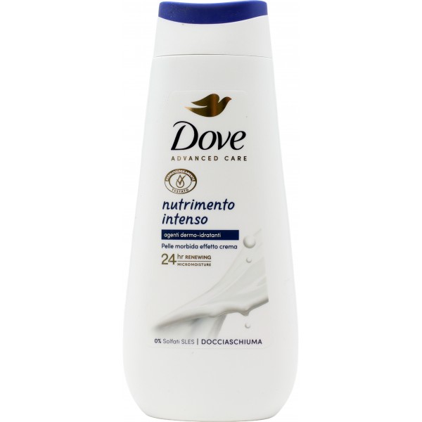 Dove Advanced Care Docciaschiuma nutrimento intenso agenti dermo-idratanti 225 ml