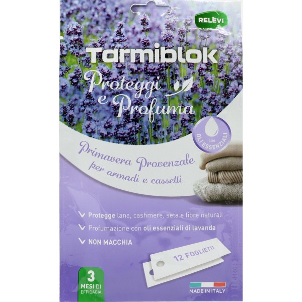 Relevi Tarmiblok Proteggi e Profuma Primavera Provenzale per armadi e cassetti 12 pz
