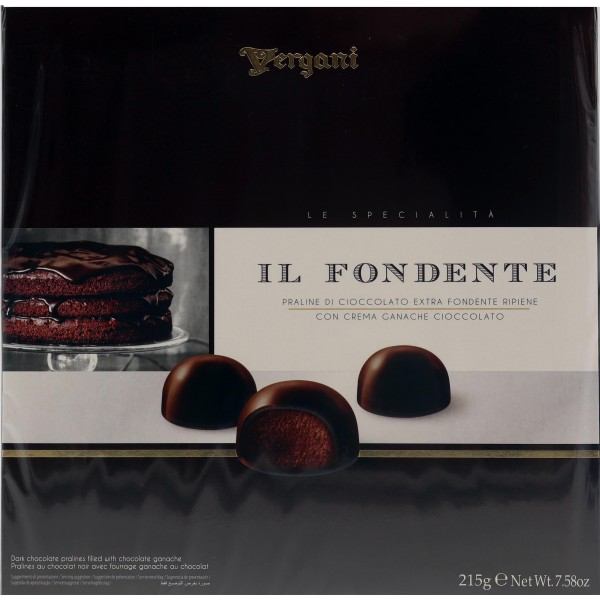 Vergani scatola cioccolatini fondente gr.215 Vergani scatola cioccolatini fondente gr.215