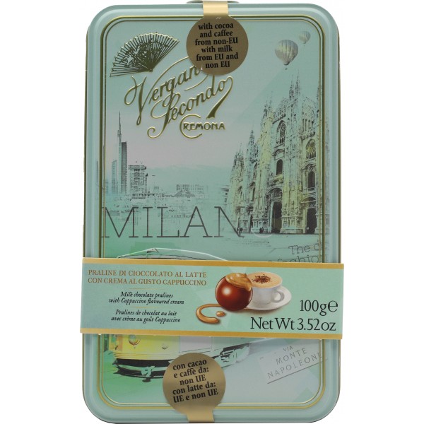 Vergani scattola praline ripiene con crema cappuccino gr.100