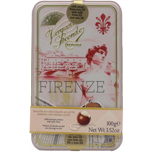 Vergani scatola praline ripiene con crema al latte gr.100