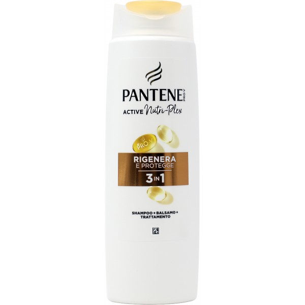 Pantene Pro-V Rigenera e Protegge 3 in 1 Shampoo + Balsamo + Trattamento Active Nutri-Plex 250 ml