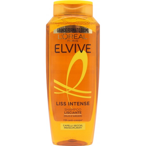Elvive Liss Intense Shampoo Lisciante, per Capelli Secchi, Indisciplinati, 300 ml